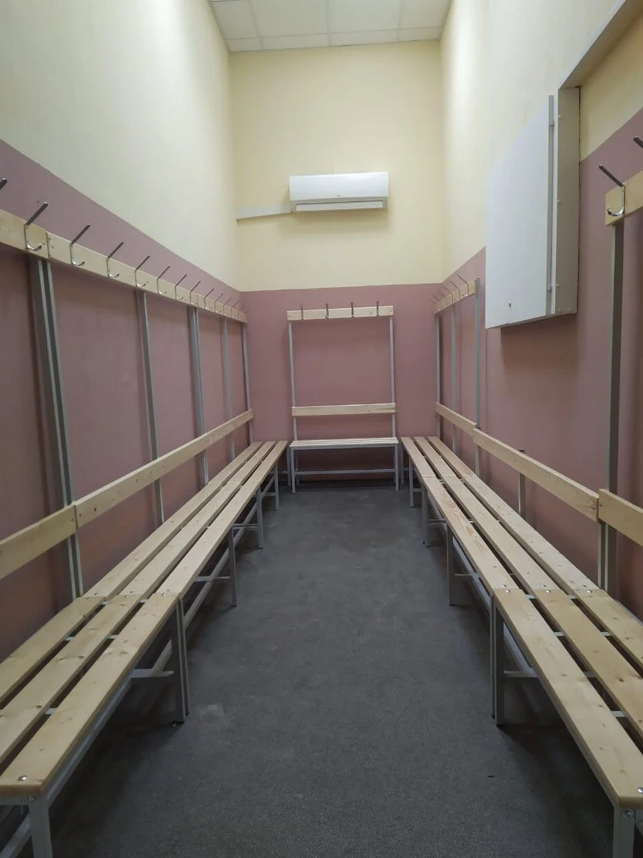 Скамейка с вешалкой для раздевалки CГ-1В-2000