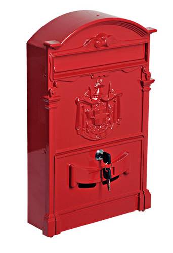 Почтовый ящик ВН-12 красный уличный для дачного домика внешний