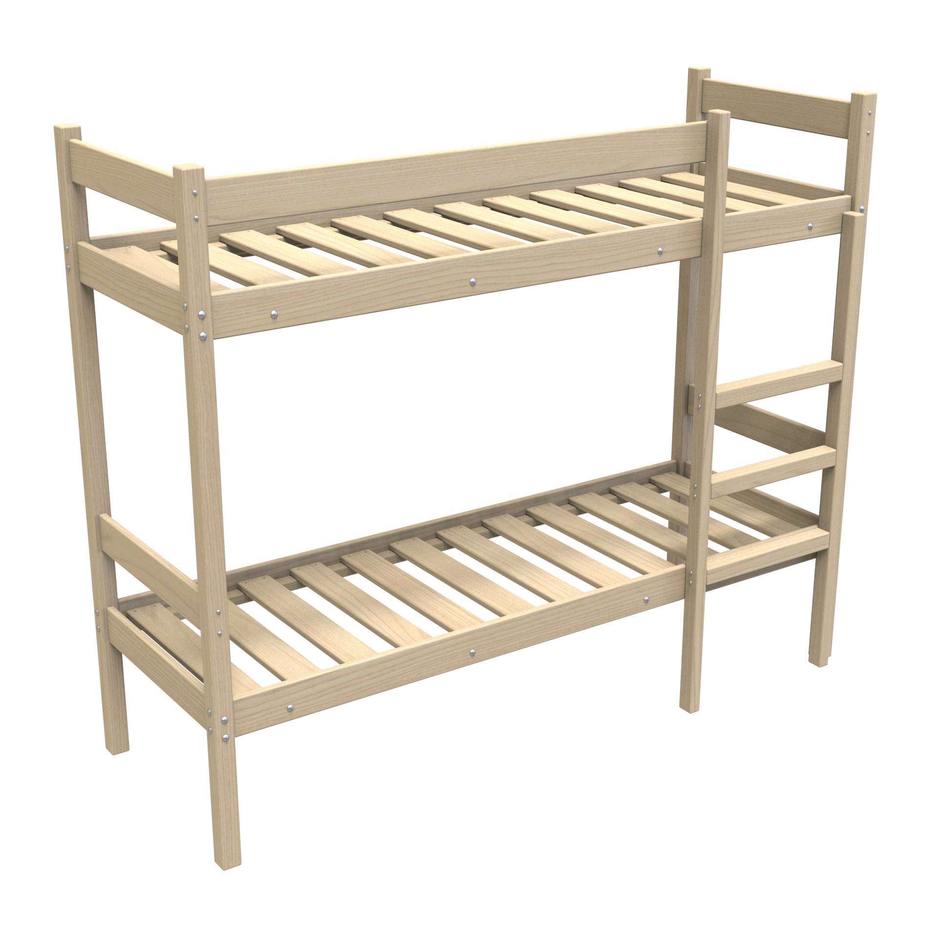 Кровать — КД/2/190х/80 (2000х900х1650 мм) двухъярусная деревянная для взрослых