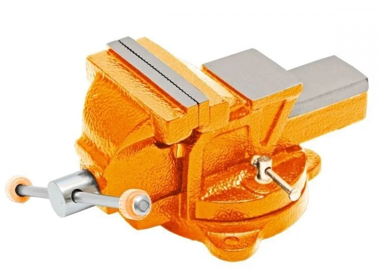 Тиски КАЛИБР ТПСН-100 слесарные поворотные (100 мм, наковальня)